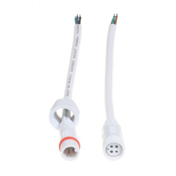 PAR CABLES CONECTOR WATERPROOF 4 PINES RGB XL