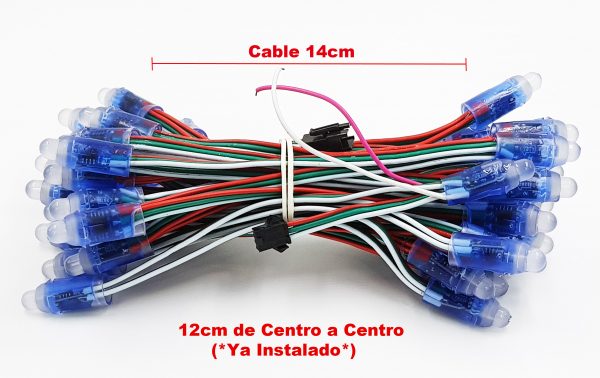 Led Pixel WS2811 Bala Cable Largo 14cm