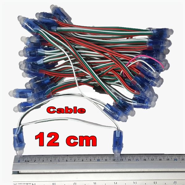 Led Pixel WS2811 Bala Cable Largo 14cm - Imagen 3